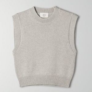 Aritzia Wilfred Alps Vest || Grey Sweater Vest (NWOT)